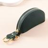 Mehrzweck-Mini-Tasche aus genarbtem Leder, Reißverschluss-Schlüsselhalter mit Clip, Organizer für Autoschlüssel, Münzen, Ohrhörer & Kleines Zubehör