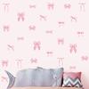 Bohemian Pink Bow Girl Wall & Fridge Sticker - Cute Bedroom Decor