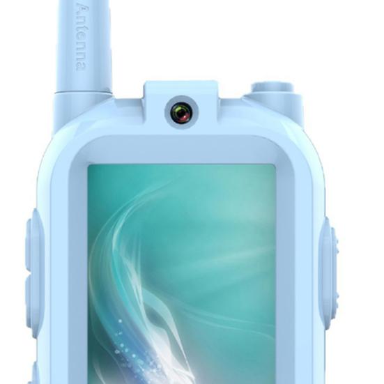 2 Stück Kinder-Video-Sprechanlage mit Live-Video- und Audio-Chat, wiederaufladbare Walkie-Talkies, Outdoor-Kommunikationsgerät für Jungen und Mädchen