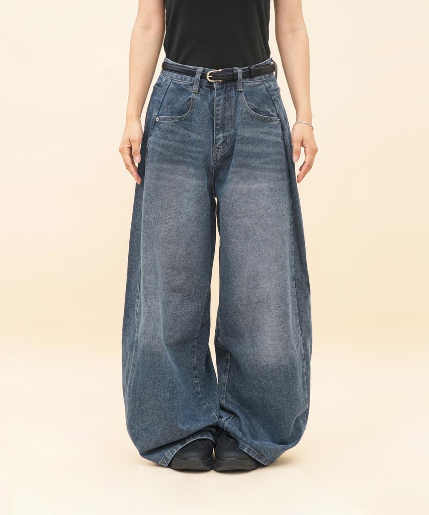 GOLDPERCENT Women'S Washed Side Pintuck Wide Pants (3 Colors, Big Size) (Type A)