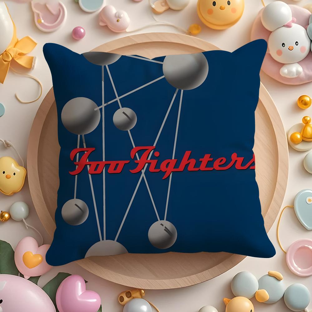 Foo F-Fighters Band Cushion Cover Home & Car Multi-Scene Pillow Cover - Reversible, Soft & Durable for Daily Use
