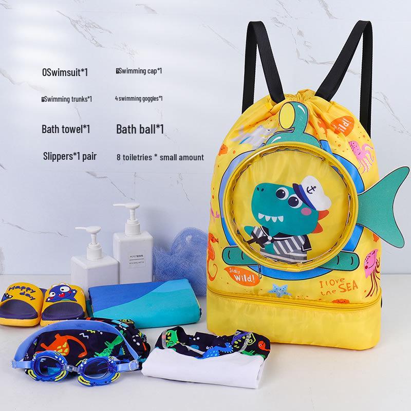 Wasserdichte Schwimmtasche für Kinder: Tragbarer Rucksack mit großem Fassungsvermögen für nasse/trockene Ausrüstung und Fitness-Essentials.