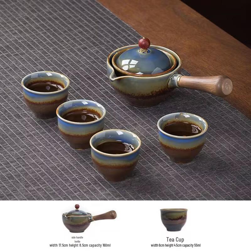 Xiaokang Portable Quick-Brew Travel Tea Set with Automatic Teapot