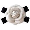 Elegant Camellia Brooch Collar Pin with Bowknot Versatile Flower Accessory Charming Collar Lady Brooches