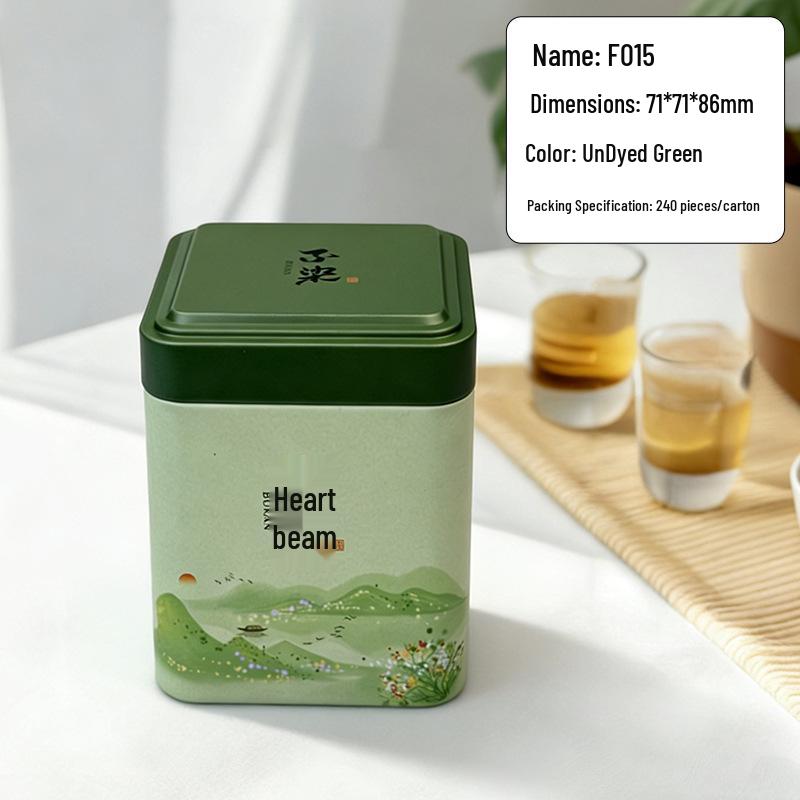 50g Universal Square Tin Tea Storage Box for Red or Green Tea
