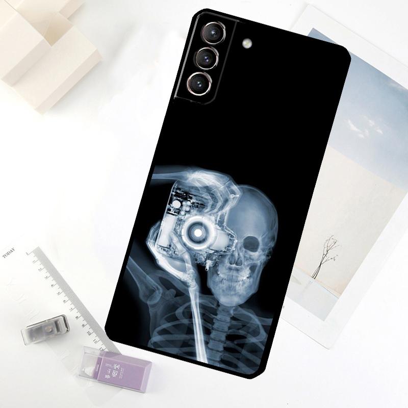 Xray Art Aesthetic Skull Phone Case For Samsung Galaxy S25 S26 Ultra S20 S21 S22 S23 S24 Ultra S10 Plus S25 FE Cover