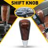 Black Leather Walnut Wood Gear Shift Knob Stick Shifter Lever For Toyota Lexus