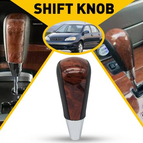 

Black Leather Walnut Wood Gear Shift Knob Stick Shifter Lever For Toyota Lexus
