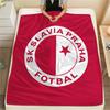 SK Slavia Praha, vzorová flanelová deka, Vysoká kvalita, Pohodlná pro všechna roční období, Domácí dekorace, Teplo a pohodlí, Ideální pro dárky.