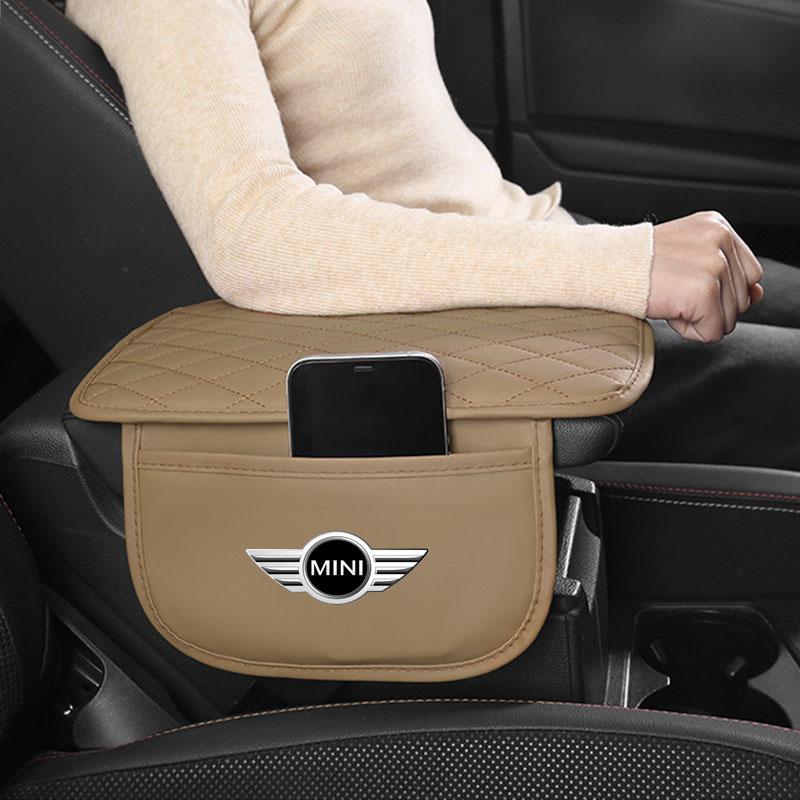 1Pcs Leather Car Armrest Mat Tissue Boxes Height Pad Armrest Box For MINI Cooper Countryman Clubman F54 F56 F55 F60 R60 R61