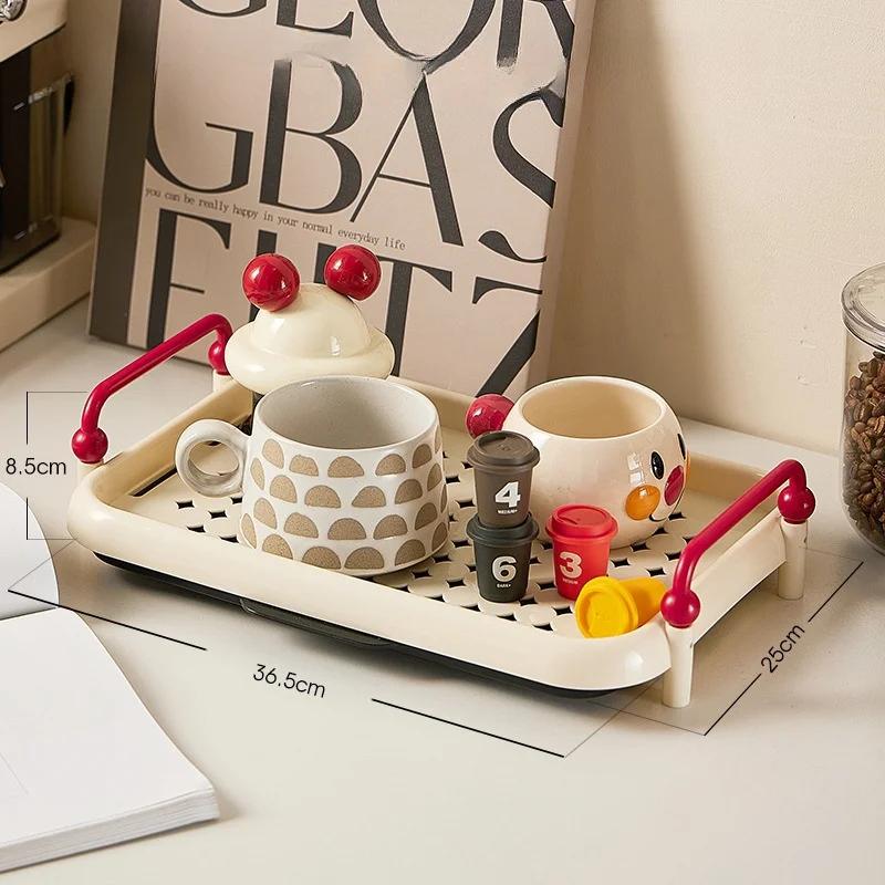 

Подставка для стаканов, бокалов для вина, органайзер для косметики, гостиная, кухня и ванная комната, приподнятая подставка для хранения чайного сервиза со сливом