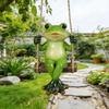 Log Swing Frog Resin Hanging Ornament Cartoon Animal Tree Hanging Statue Yard Patio Garden Micro Landscape Decor