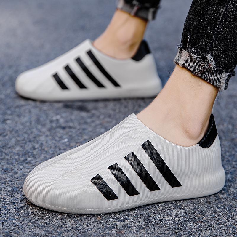 New Women's Summer Rain Shoes Lightweight Couple Outdoor Waterproof Shoes Men's Trend Locomotive Rubber Cover Shoes