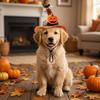 Adjustable Halloween Cat Hat Bow Tie Dog Wizard Hat Gift Pumpkin Bell Pet Hat  Festival Atmosphere
