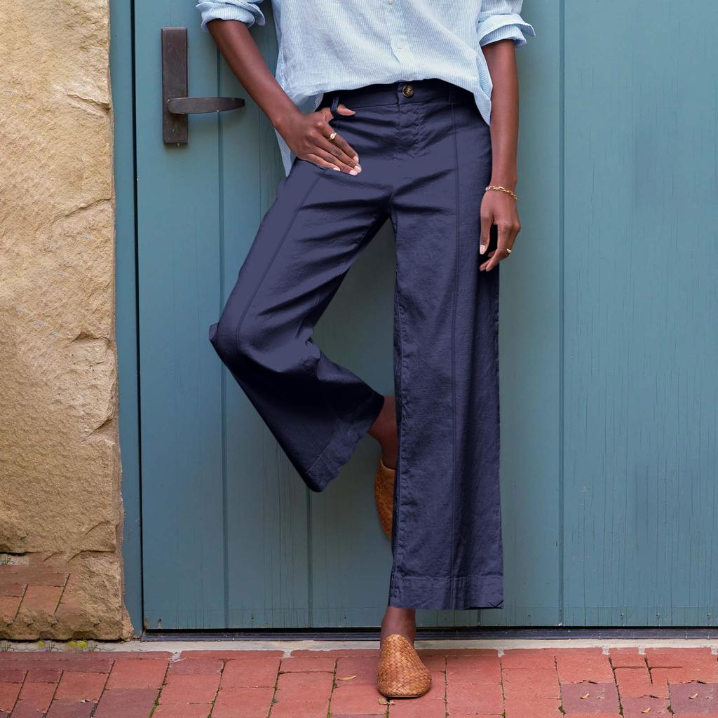 Women'S Sports Fitness Pants Casual Loose Elastic Jogging Pants Straight Wide Leg Pants Casual Pants Yoga Pants