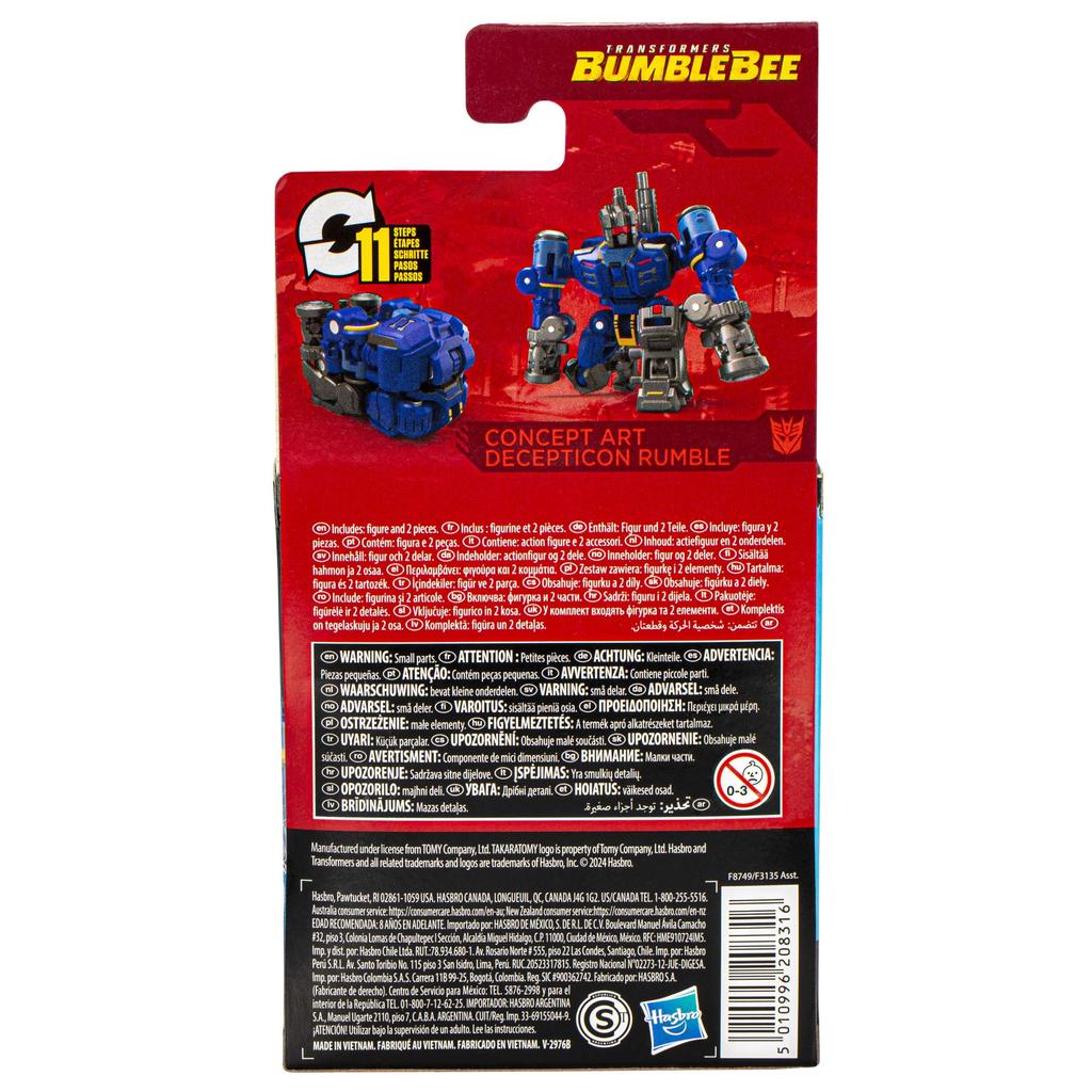 Transformers Toys Studio Series Core Bumblebee Concept Art Decepticon Rumble Conversion Action Figure F8749 3.5" 8+,
