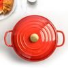 30cm Enameled Cast Iron Dutch Oven with Loop Handle 5L Saucepan Heavy Soup Pot Casserole Dish Kitchen Utensil Enamel Braised Pot