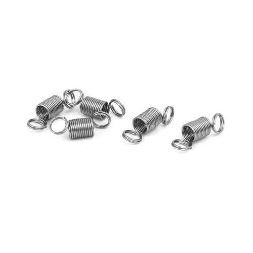 uxcell 5-Piece 1cm Tension Springs, 0.3mm Wire Diameter, 3mm Outer Diameter, 304 Stainless Steel, for Toys, Plastic Models, DIY