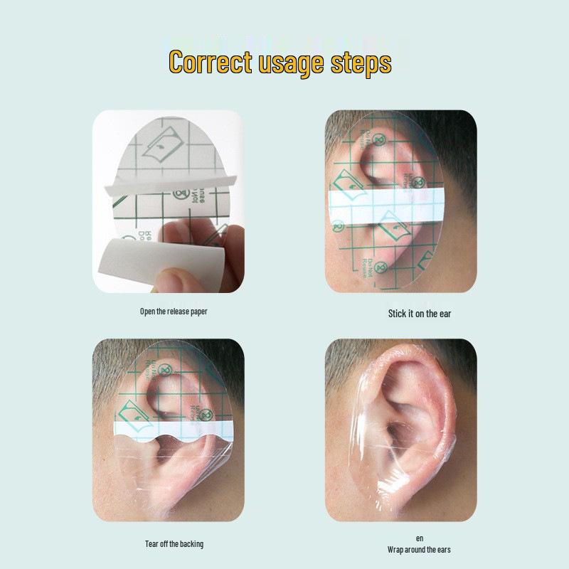 Waterproof PU Film Ear Stickers for Toddler Bathing and Swimming