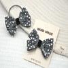 Korean Silver Sequin Bow Hair Tie & Clip Set for Girls