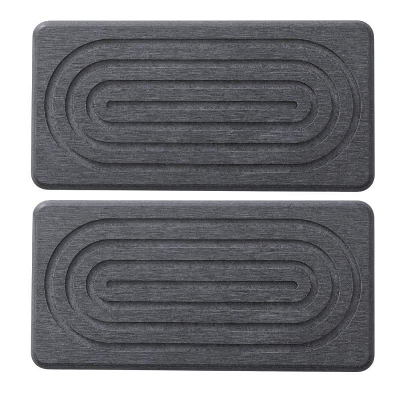 2Pieces Natural Water Absorbing Stone Soap Holder Tray For Bathroom Countertop And Sink Organization Counter Top