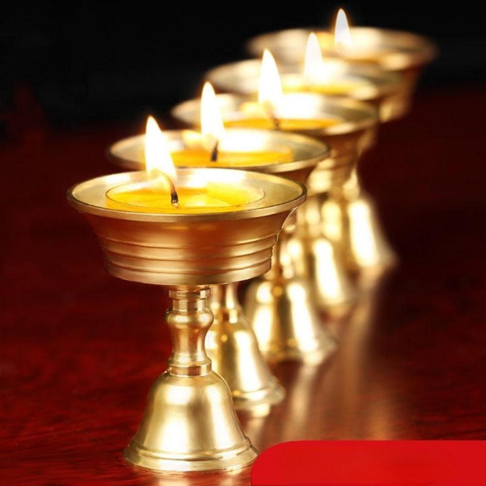 1PC Kerzenhalter Kupfer Butter Lampe Halter Lange Lampe Kerzenhalter Setzen Kerze Kupfer Tasse Wohnkultur