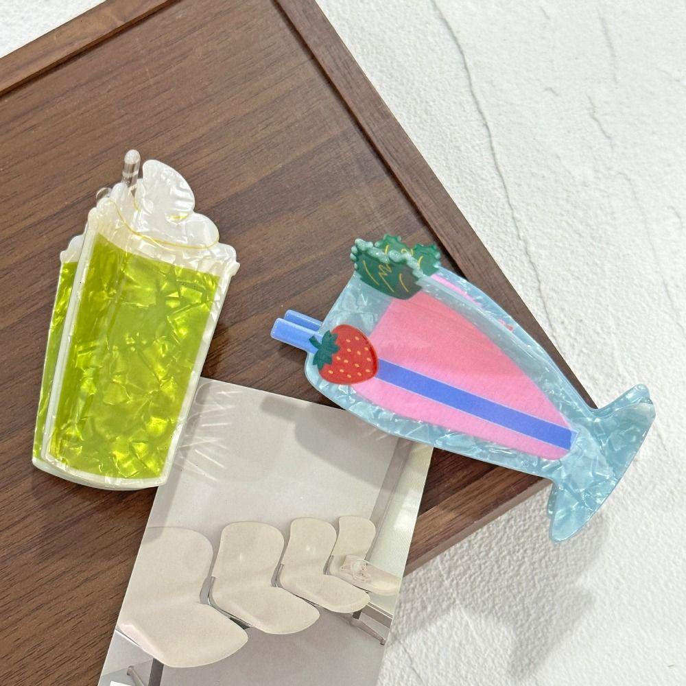 Goblet Shape Cocktail Theme Hair Clip Acrylic Acrylic Hair Claw  Party Accessories