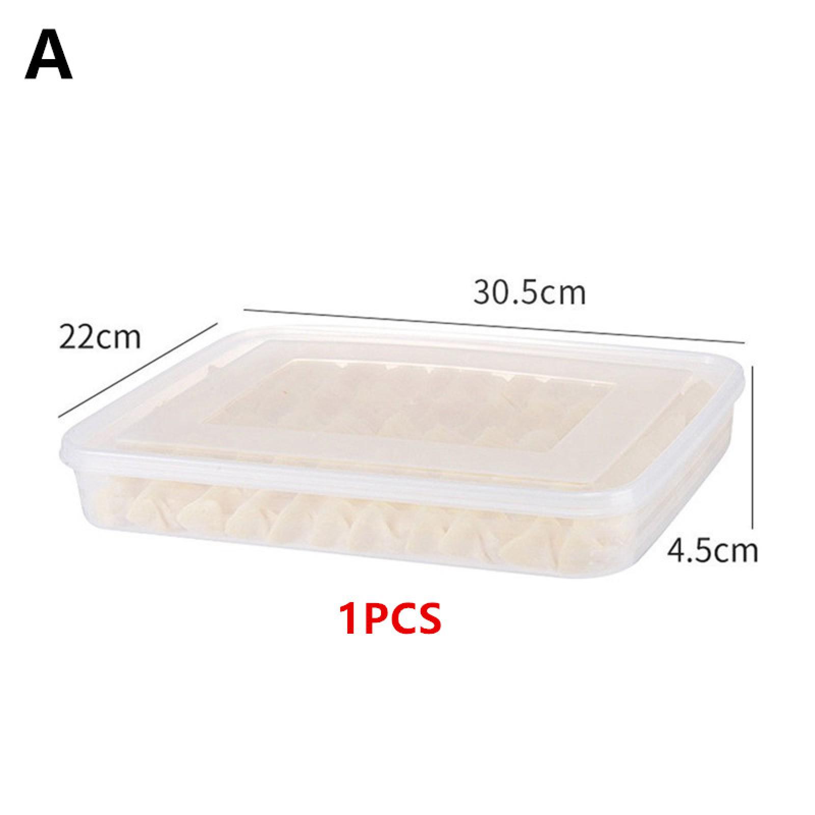 Dumpling Storage Box Single-Layer Transparent Refrigerator Dumpling Fresh Keeping Container Home Kitchen Food Sealed Storage Box