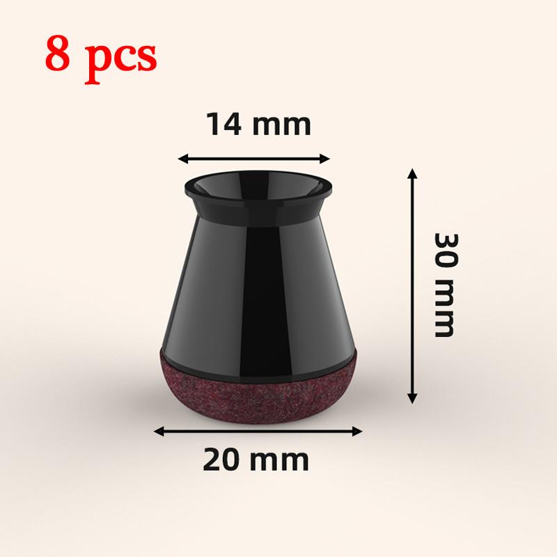 8/24 Pcs Chair Leg Floor Protectors for Hardwood Floors, Silicone Chair Caps Covers Furniture Pads Sliders Wrapped Felt Bottom