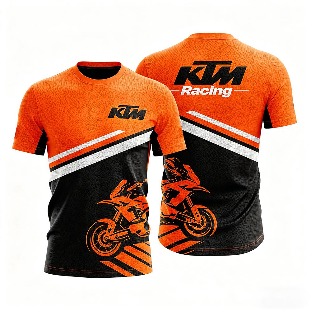 KTM Racing Team 3D Print T-Shirt Men Summer Short Sleeve Formula 1 Motorsport Sports Tee Casual Streetwear Top