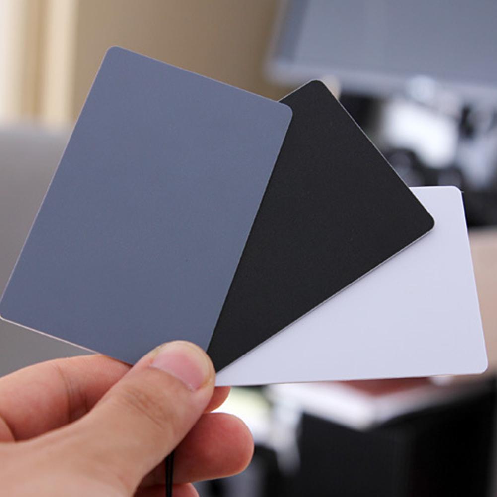 3 In 1 White Black Grey Balance  Cards 18-degree Small Gray Card With Neck Strap Photography Accessories