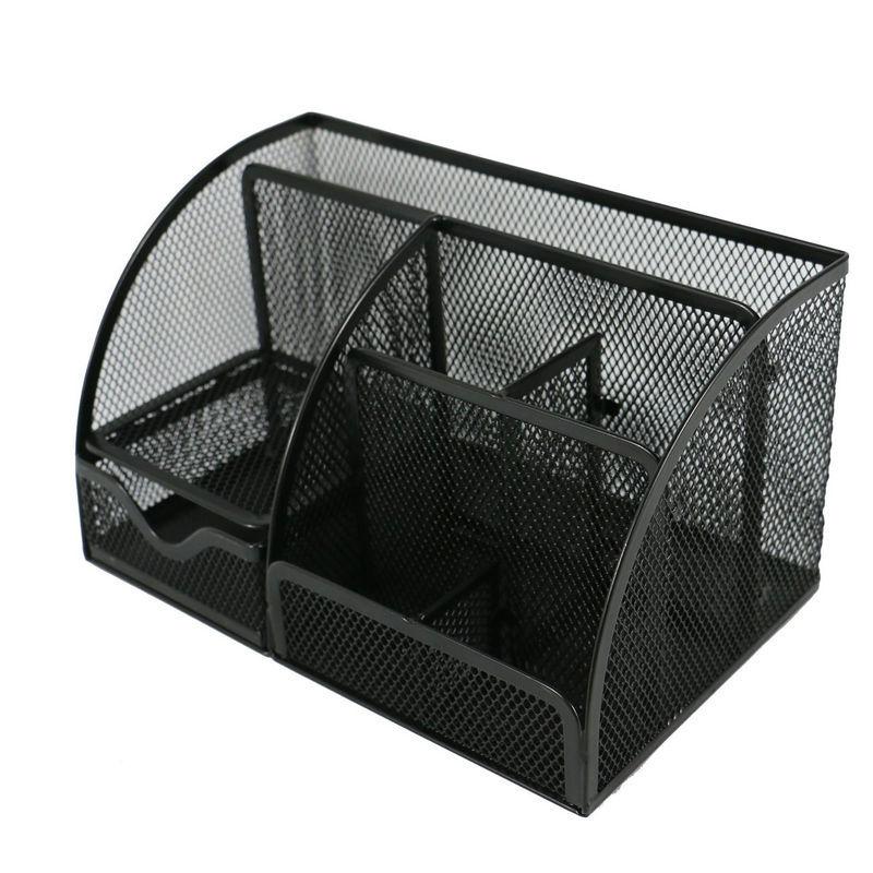 Creative Iron Large-capacity Pen Container Office Desktop Multifunctional Organizer Student Desktop Metal Storage Pen Container