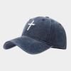 Fashion Embroidered Cross Baseball Cap Sunscreen Breathable Peaked Cap Simple Adjustable Hip Hop Hat Outdoor