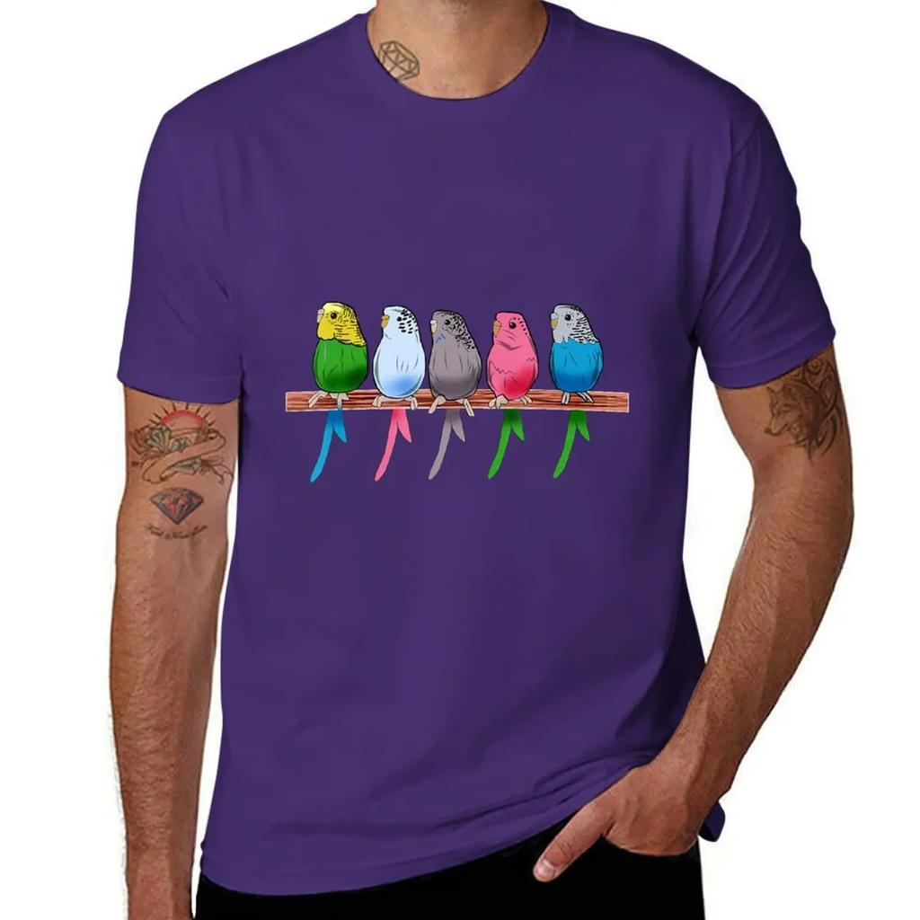 Funny Budgie Pet Bird Parakeet Graphic Budgerigar Gift TShirt Aesthetic Clothes Cute Tops Men T Shirts 2025 New Model