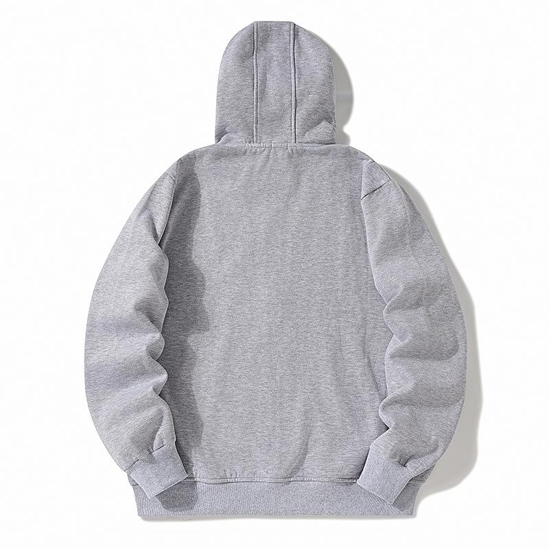 Trendiger Unisex Kapuzenpullover mit Reißverschluss und gestickten Buchstaben – Europäischer & Amerikanischer Stil