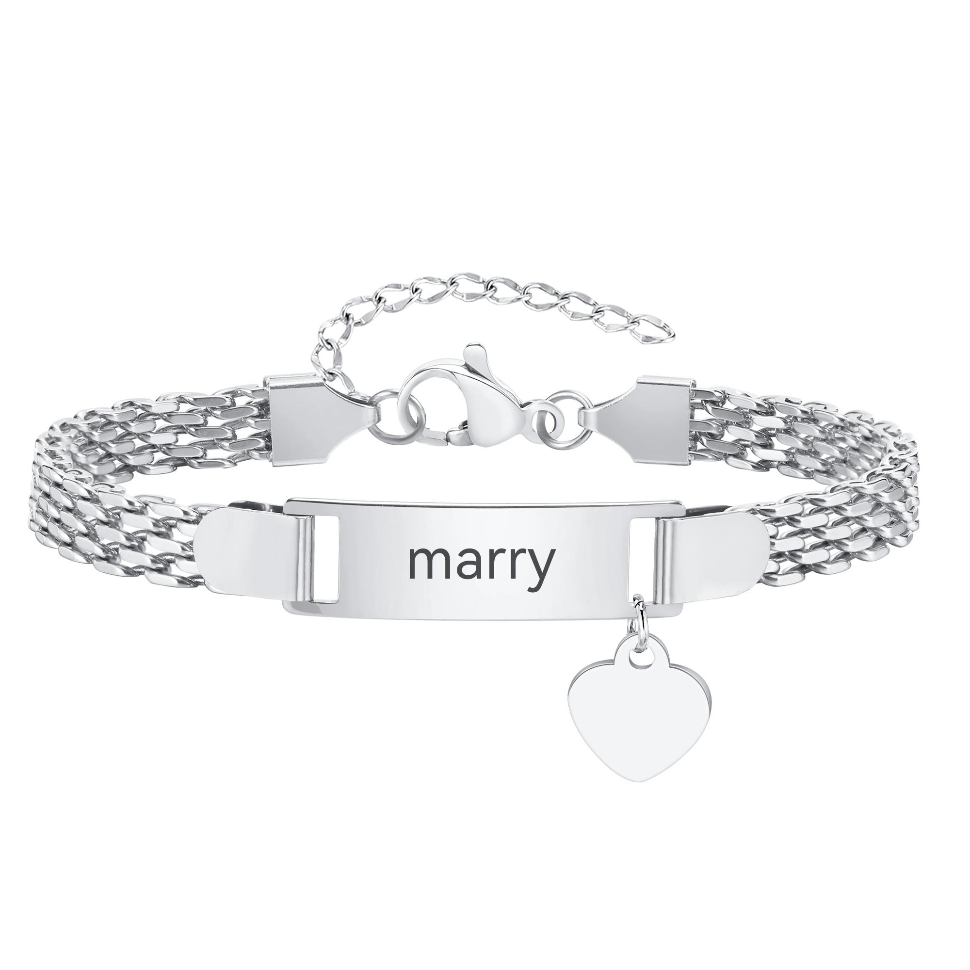 

Vnox Free Custom Children s Bracelet For Boys And Girls,Stainless Steel Text Nameplate Bow Pendent Strap Chain Bracelet Jewelry