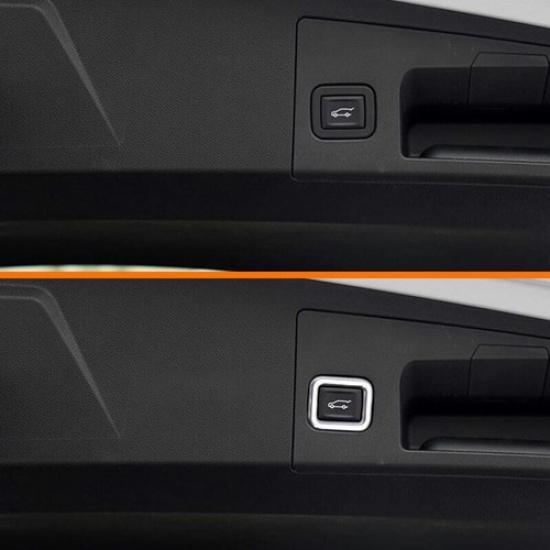 For Cadillac XT5 2016- ABS Matte Silver Back Door Tailgate Switch Cover Trim
