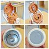 600ml Cartoon Vacuum Thermos Flask With Straw Portable Double Drink Adult Children Coffee Cups Thermal Water Bottle Drinkware