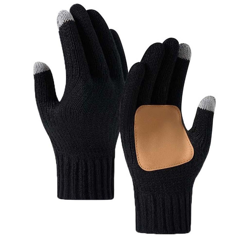 Knitted Wool Touchscreen Gloves Solid Color Woolen Warm Gloves Winter Knit Mittens  Holiday Gift