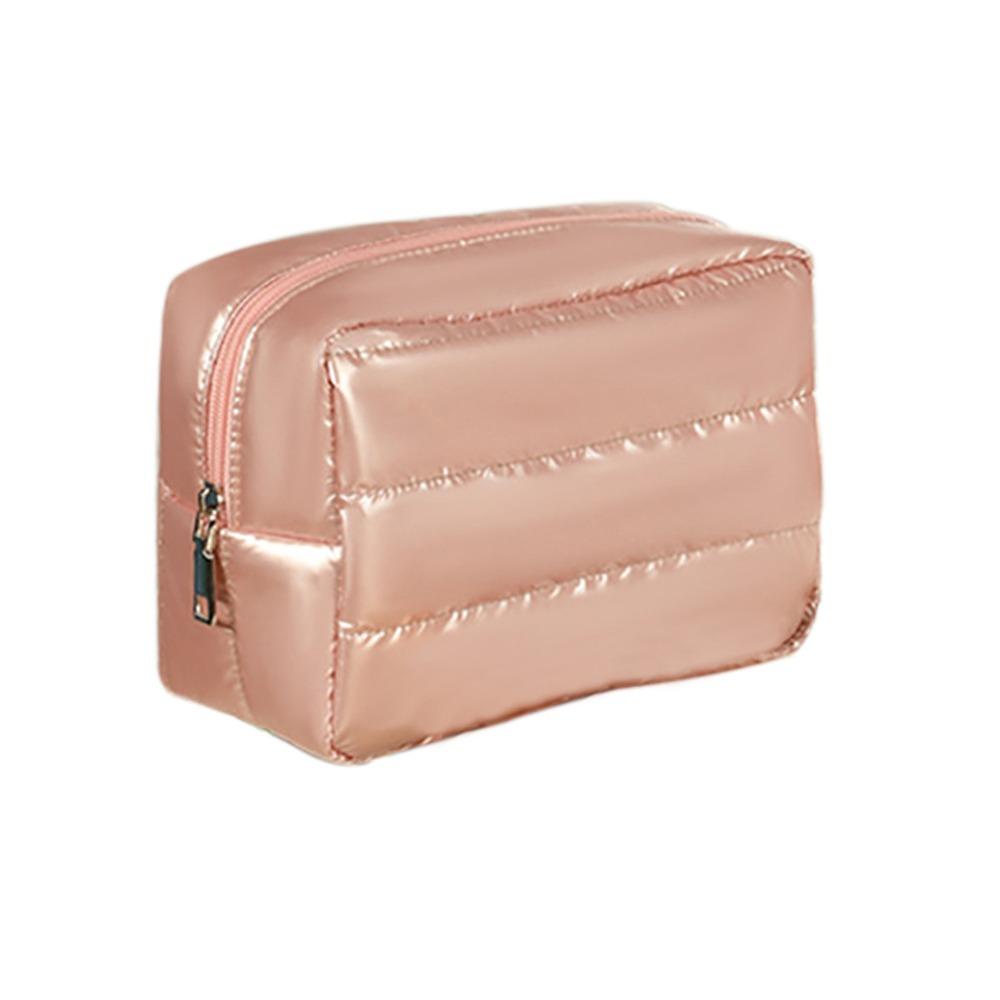 Portable Waterproof Aesthetic Cosmetic Organizer Large Capacity Shock Resistance Quilted Makeup Pouch Washbag Toiletries