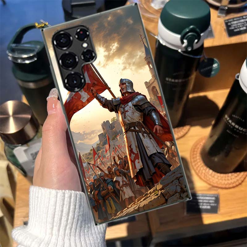 

The Bright Red Crusade Cases Phone Case for Samsung Galaxy S26 Ultra S25 Edge S24 S23 FE S21 Plus S20 S22 S10 Cover TPU Capa She Samsung S25