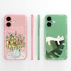Cute Panda Case For iPhone 16 /16Plus/16Pro/16ProMax iPhone16+ Back Cover Sof Liquid Silicone Full Protection Bumper Funda Coque