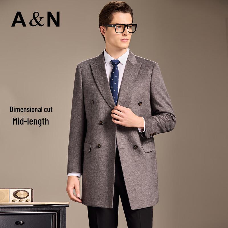 Antonio Men's Luxury Silk Cashmere Wool Blend Mid-Length Overcoat