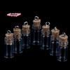 M-10Pcs Mini Glass Bottles Small Vials Cork Glass Jars Multi Usage Cork Wish Glass Empty Mini DIY Craft Supplies Home Decor