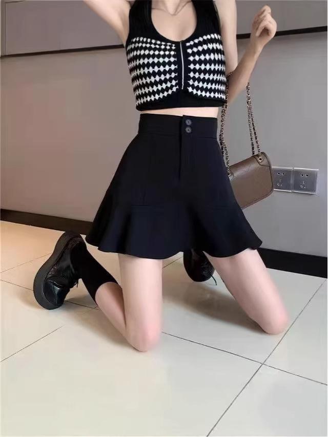 2026 Übergrößen Meerjungfrauenrock: Frühling/Sommer High-Waist, Anti-Exposure A-Linien Hüftbetonter Rock für Damen