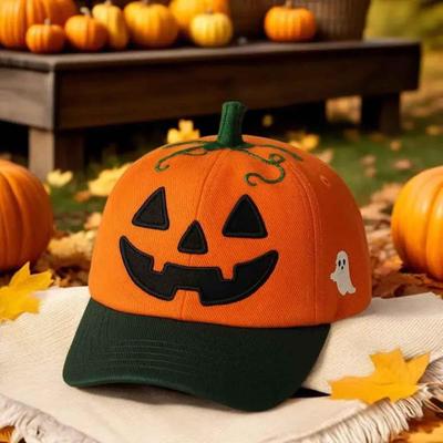 Pumpkin Hat Halloween Pumpkin Face Lantern Baseball Hat Spooky Costume Headgear For Women Men Trick Or Treat Cosplay Masquerade