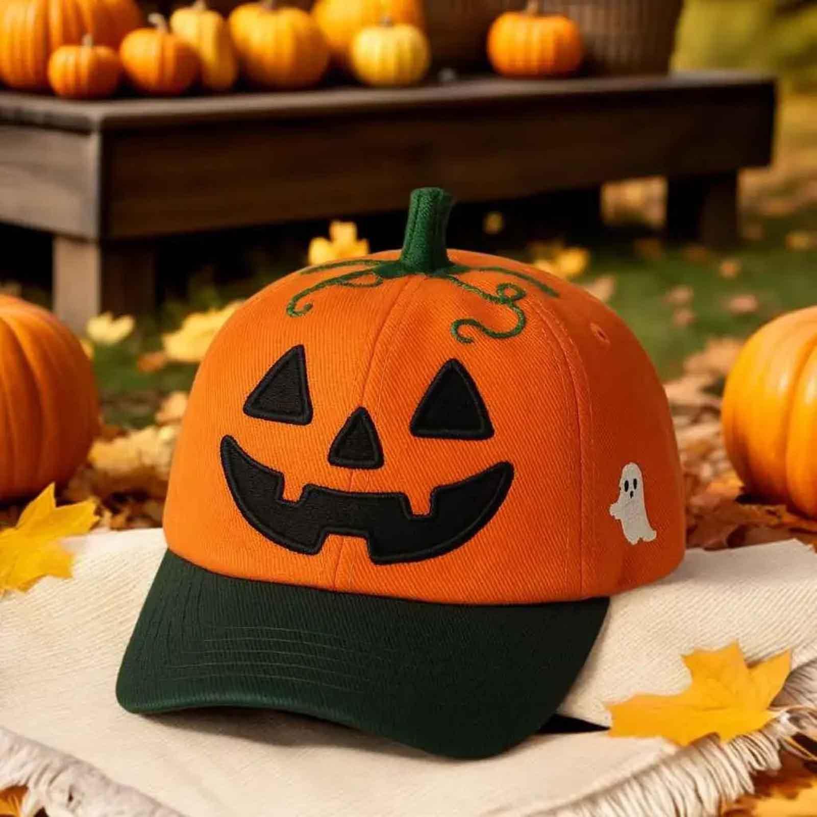 

Pumpkin Hat Halloween Pumpkin Face Lantern Baseball Hat Spooky Costume Headgear For Women Men Trick Or Treat Cosplay Masquerade CHINA