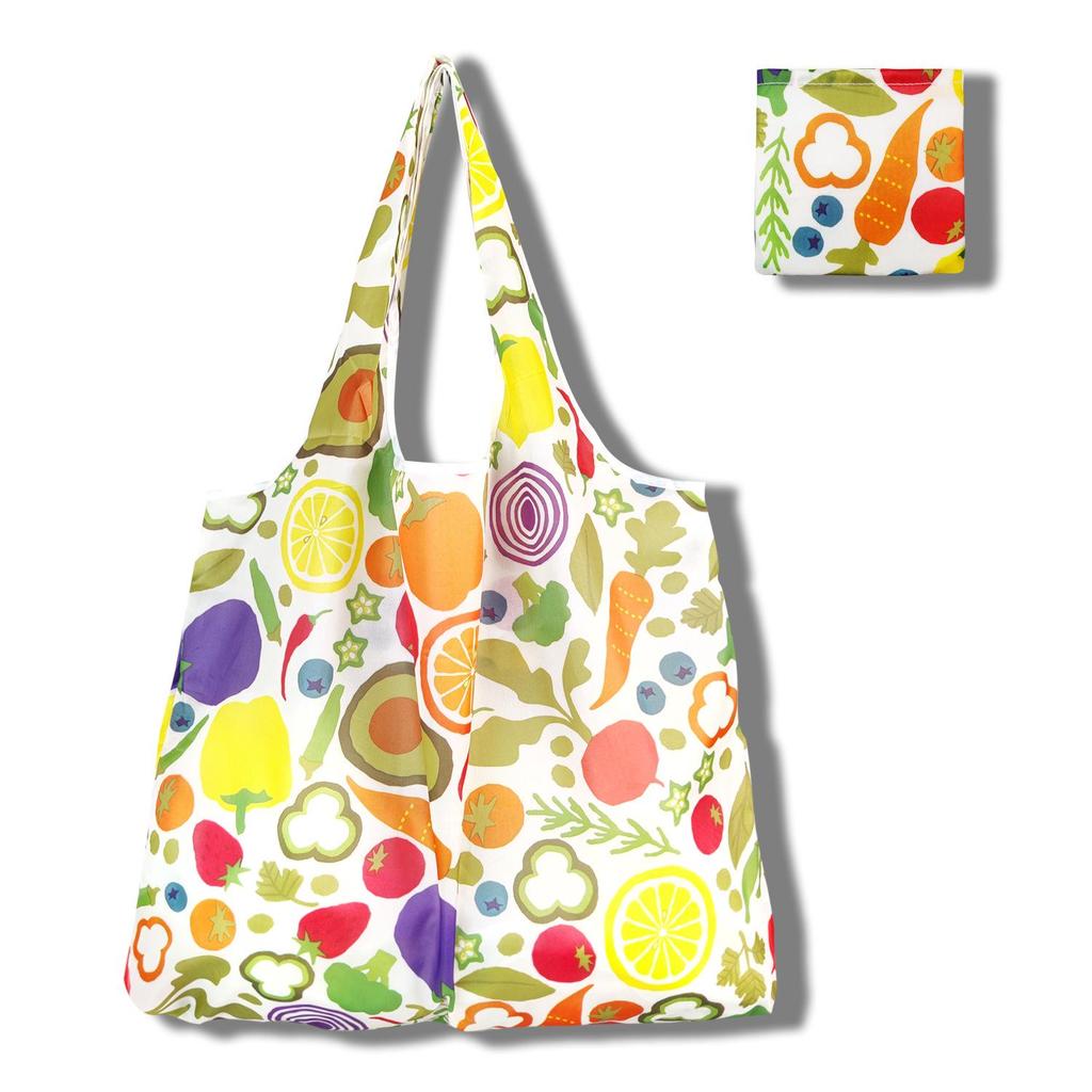 Eco-Friendly Large Capacity Foldable Tote Bag - Creative, Portable, Printed, and In Stock