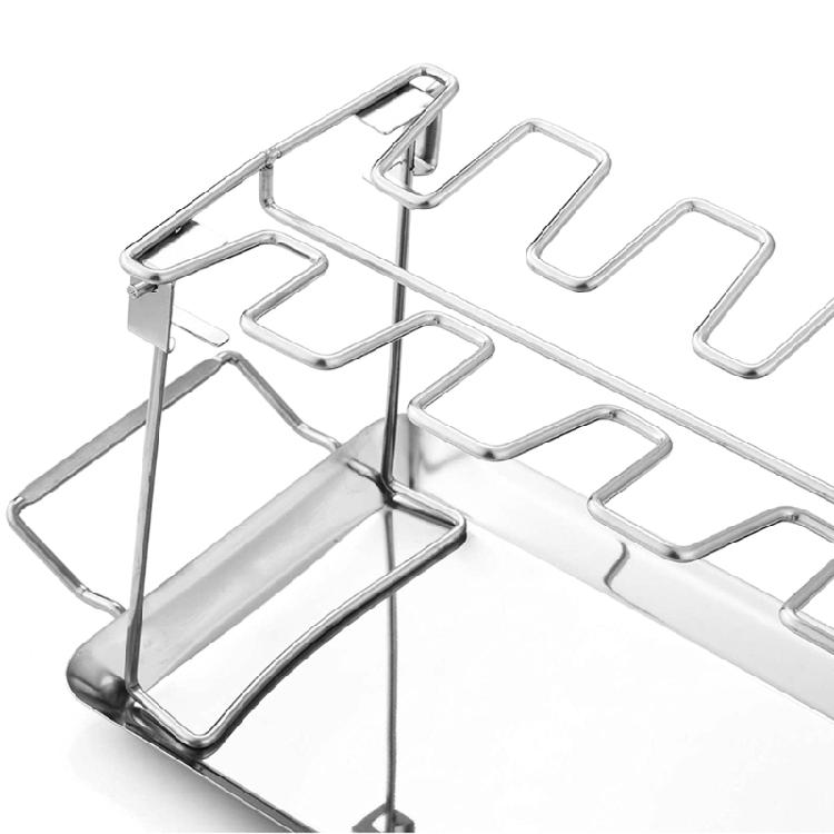 14 Slots Chicken Leg Wing Grill Rack Drumsticks Holder Smoker Oven Roaster Stand