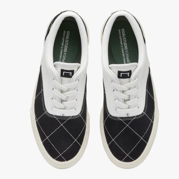 Goal Studio Quilted Classic Sneakers-Black/White-G2XSN101